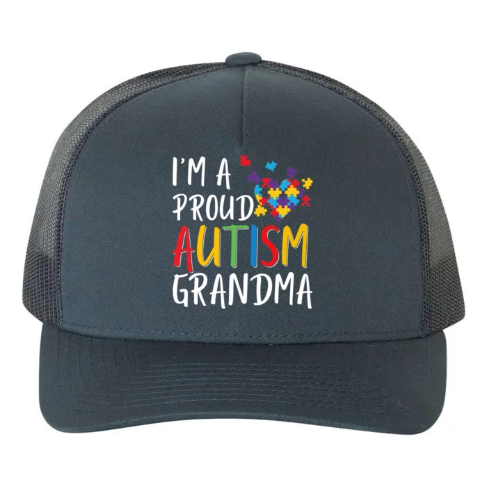 I'm A Proud Autism Grandma Awareness Puzzle Ribbon Cute Gift Yupoong Adult 5-Panel Trucker Hat