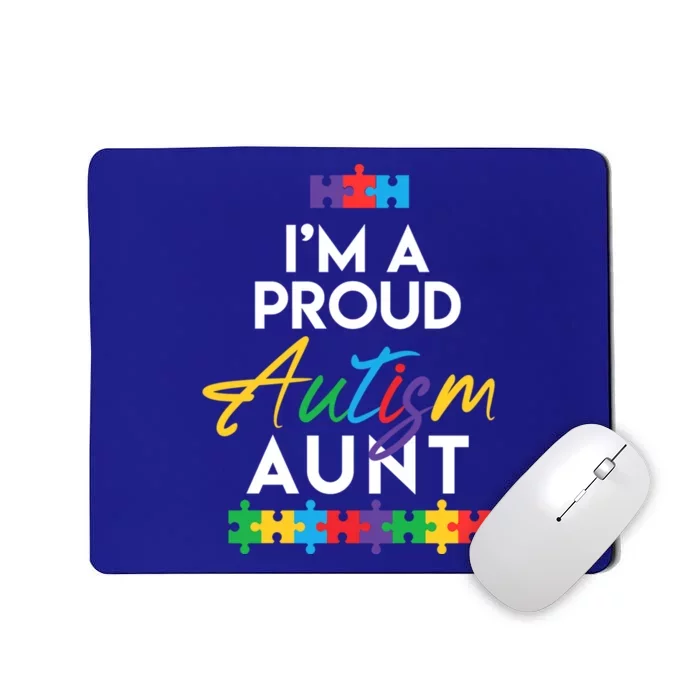 I'm A Proud Autism Aunt Funny Gift Heart Puzzle Funny Gift Mousepad