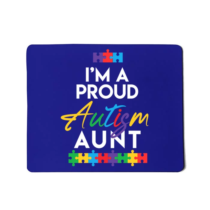 I'm A Proud Autism Aunt Funny Gift Heart Puzzle Funny Gift Mousepad