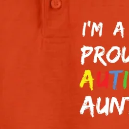 I'm A Proud Autism Auntie Awareness Puzzle Ribbon Cute Gift Dry Zone Grid Performance Polo