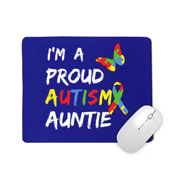 I'm A Proud Autism Auntie Awareness Puzzle Ribbon Cute Gift Mousepad