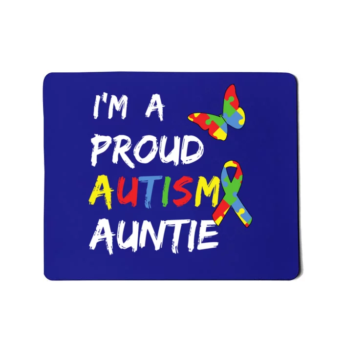 I'm A Proud Autism Auntie Awareness Puzzle Ribbon Cute Gift Mousepad