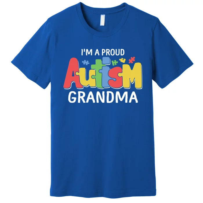 I'm A Proud Autism Grandma Awareness Gift Premium T-Shirt