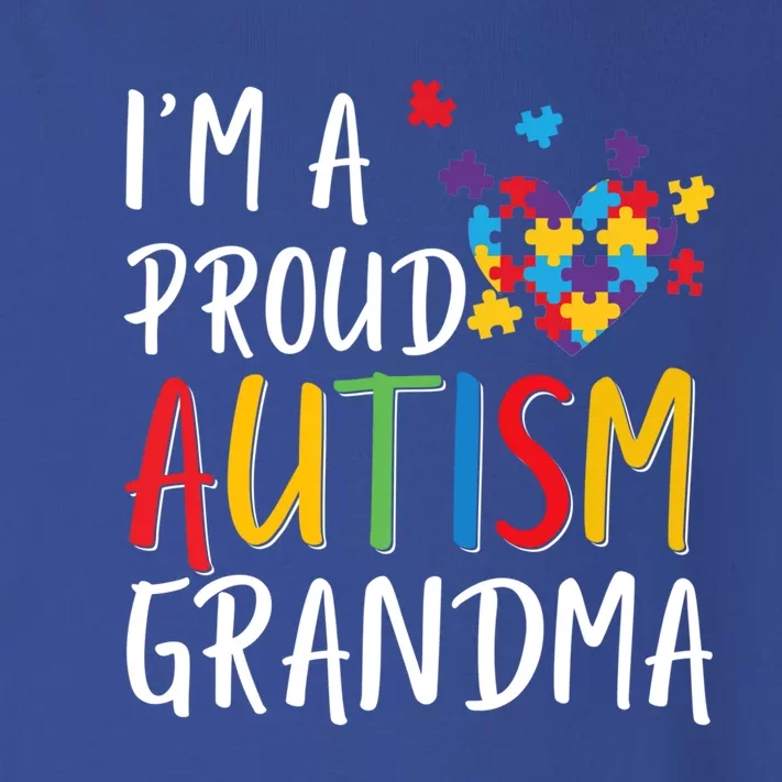 I'm A Proud Autism Grandma Awareness Puzzle Ribbon Cute Gift Toddler Long Sleeve Shirt