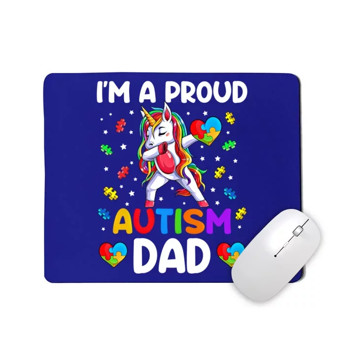 IM A Proud Dad Autism Awareness Dabbing Unicorn Cool Gift Mousepad