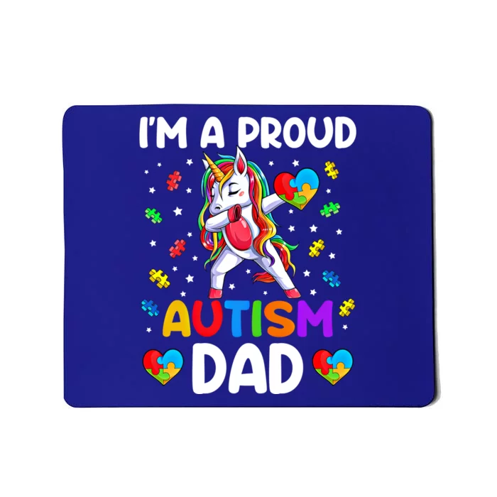 IM A Proud Dad Autism Awareness Dabbing Unicorn Cool Gift Mousepad