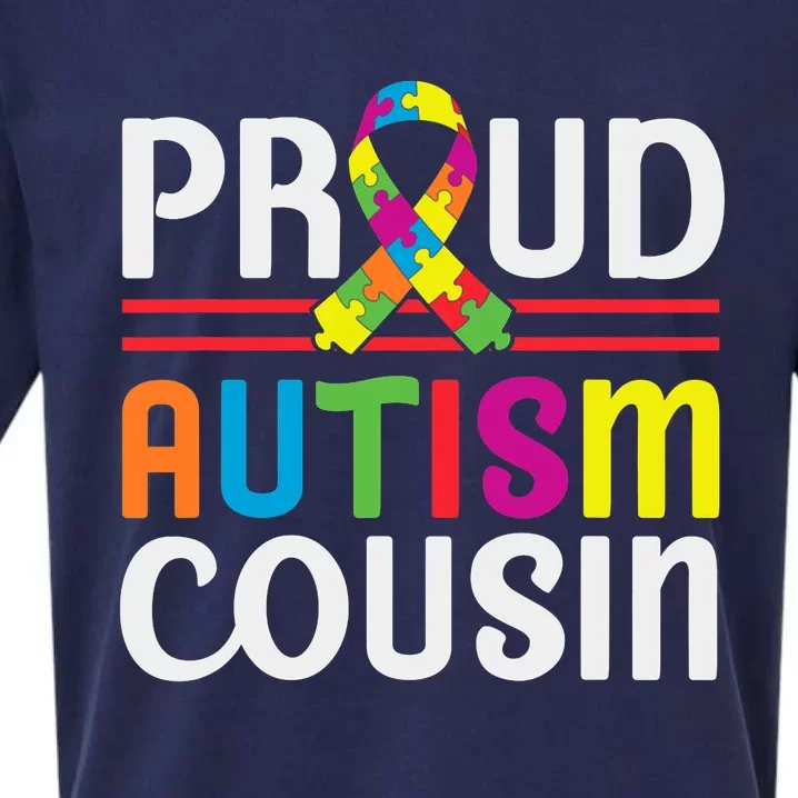 IM A Proud Autism Cousin Autism Awareness Sueded Cloud Jersey T-Shirt