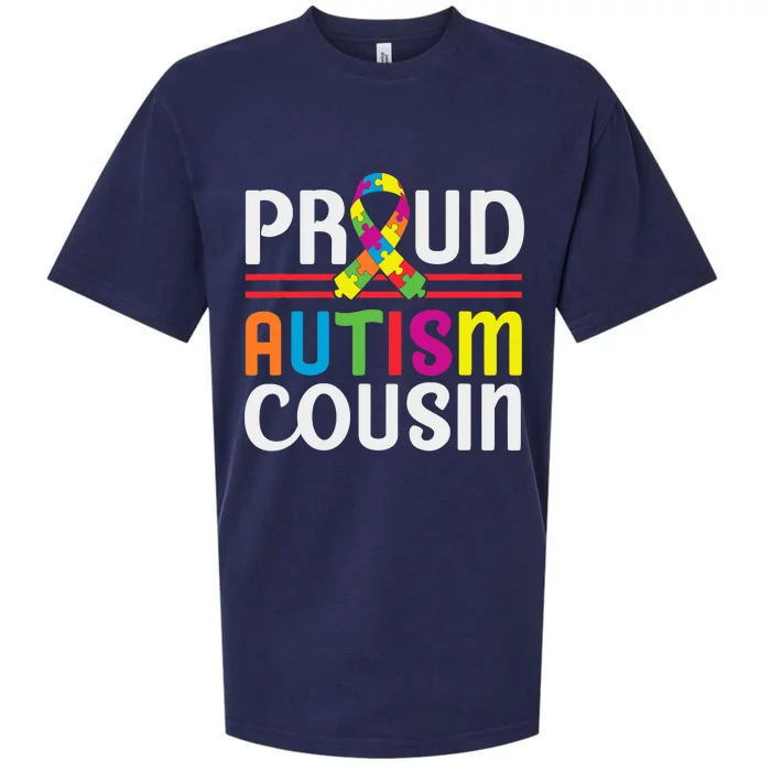 IM A Proud Autism Cousin Autism Awareness Sueded Cloud Jersey T-Shirt