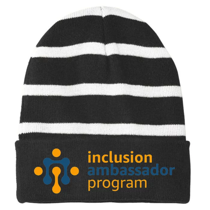 Inclusion Ambassador Program Striped Beanie with Solid Band