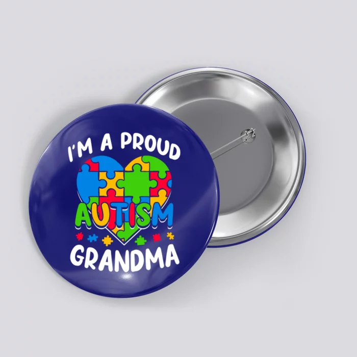 I'm A Proud Autism Grandma Awareness Gift Button