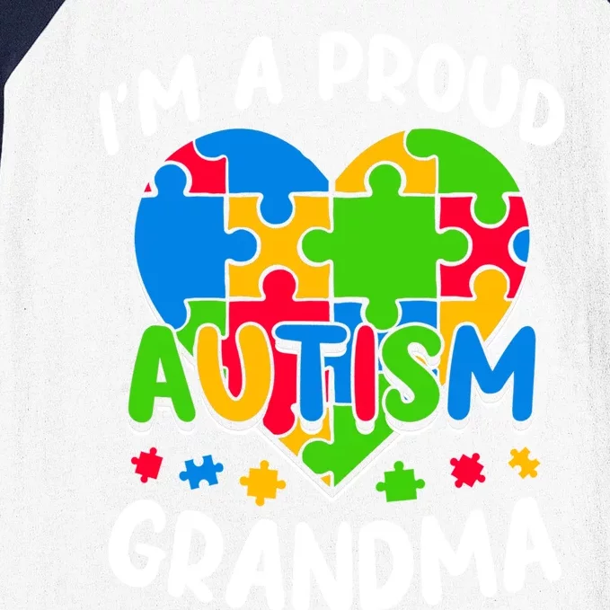 I'm A Proud Autism Grandma Awareness Gift Baseball Sleeve Shirt