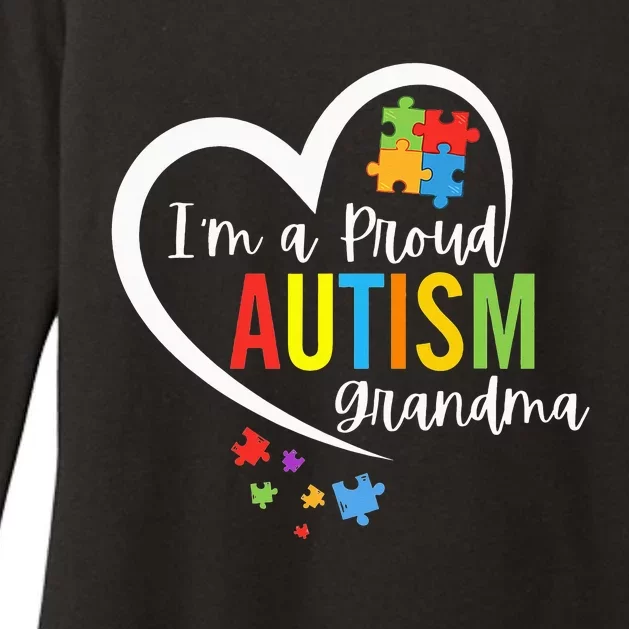 I'm A Proud Grandma Love Heart Autism Awareness Puzzle Womens CVC Long Sleeve Shirt