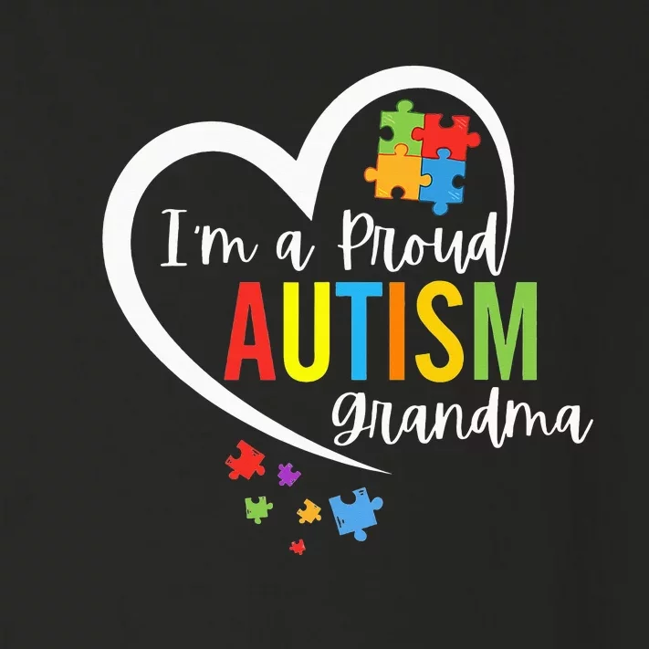 I'm A Proud Grandma Love Heart Autism Awareness Puzzle Toddler Long Sleeve Shirt