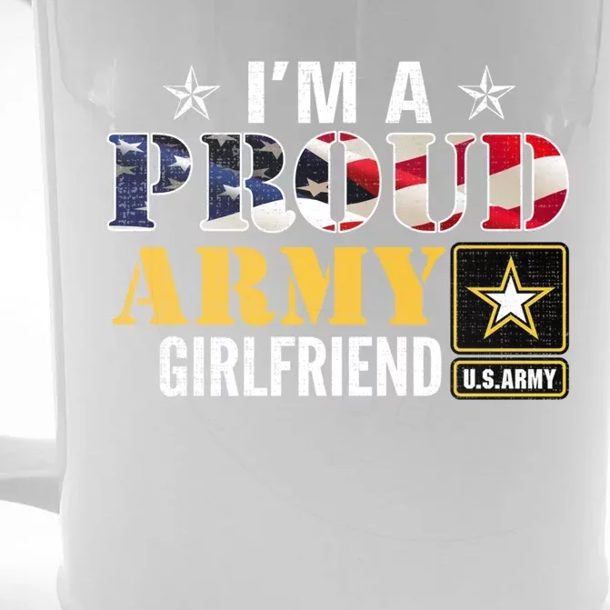 I'm A Proud Army Friend American Flag Military Veteran Gift Front & Back Beer Stein