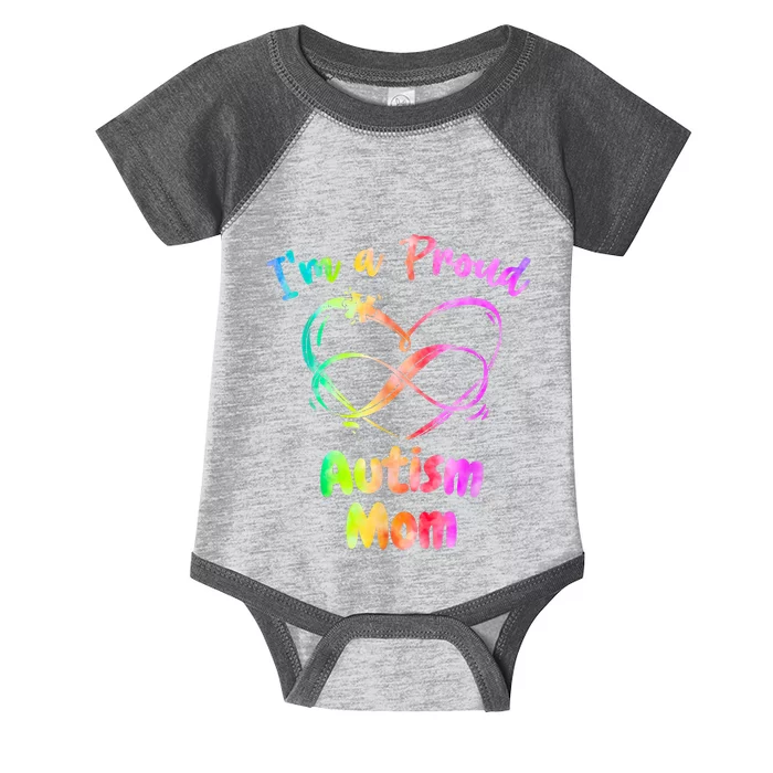 I’m A Proud Autism Mom Puzzle Heart Women Infant Baby Jersey Bodysuit