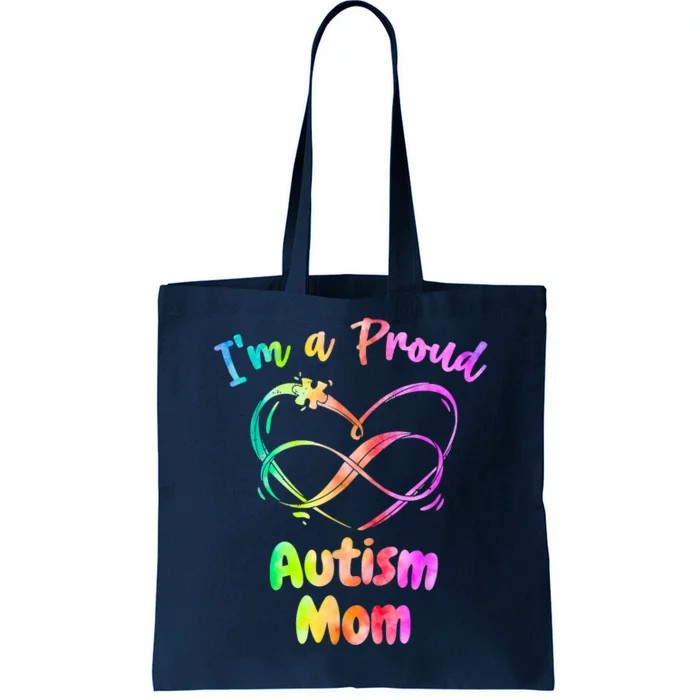 I’m A Proud Autism Mom Puzzle Heart Women Tote Bag