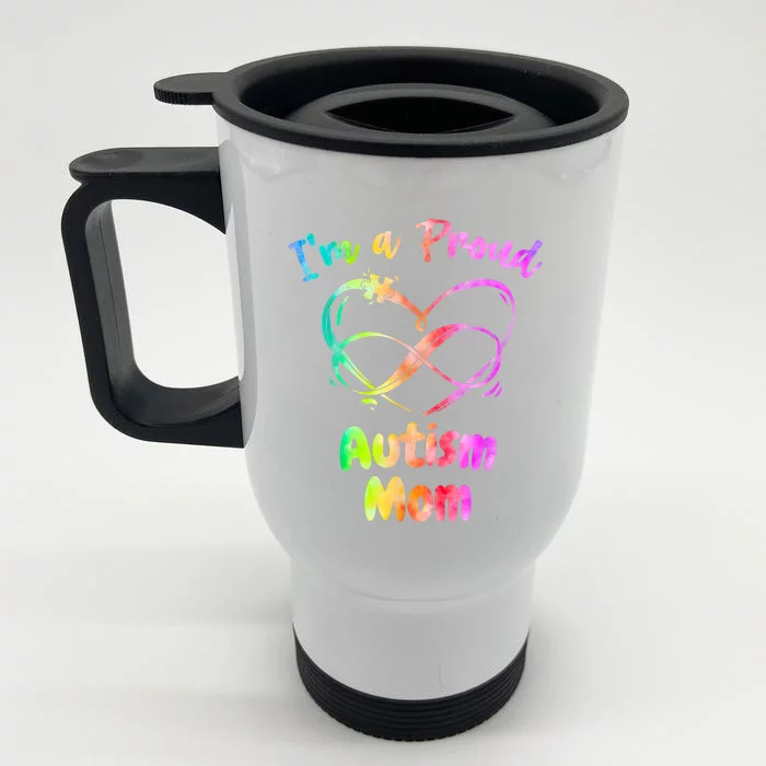 I’m A Proud Autism Mom Puzzle Heart Women Front & Back Stainless Steel Travel Mug