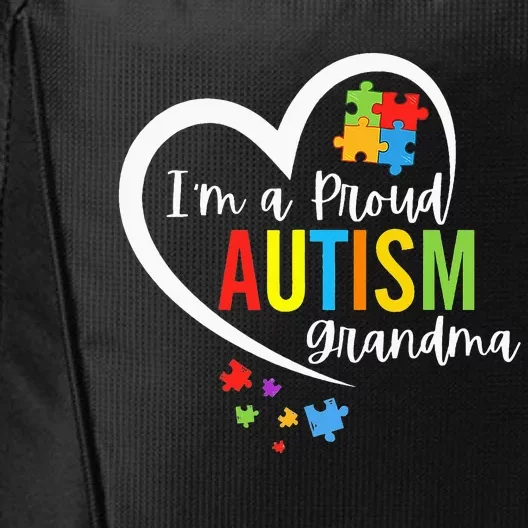 I'm A Proud Grandma Love Puzzle Heart Autism City Backpack