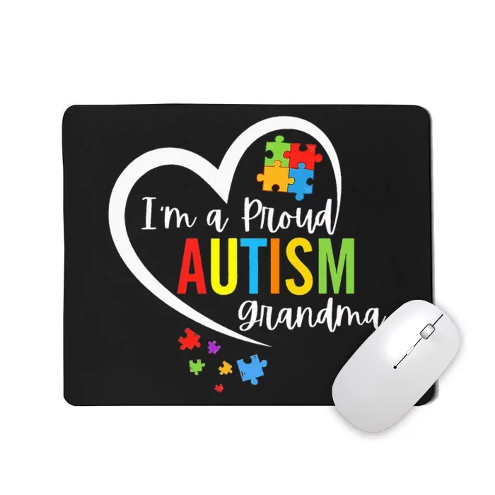 I'm A Proud Grandma Love Puzzle Heart Autism Mousepad