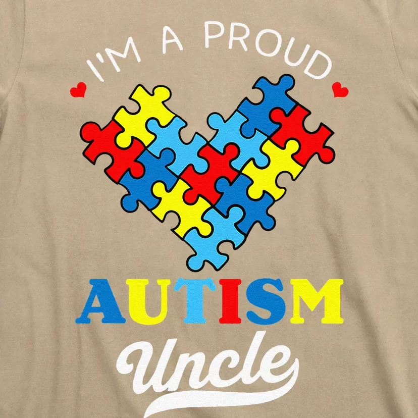 I'm A Proud Autism Uncle Autism Awareness Autistic Nephew T-Shirt