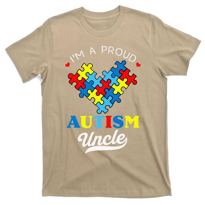 I'm A Proud Autism Uncle Autism Awareness Autistic Nephew T-Shirt