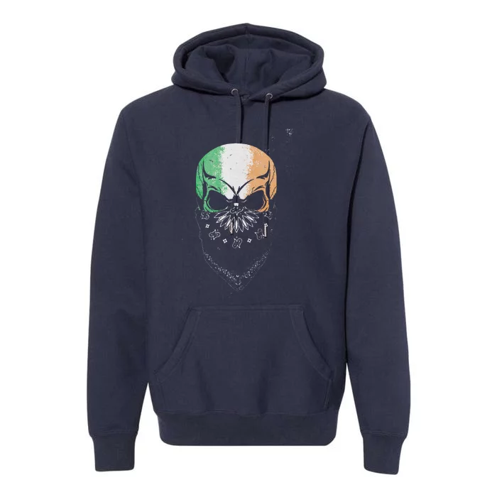 Irish American Pride Skull Saint Patrick's Day Premium Hoodie