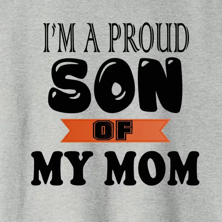 I'm A Proud Son Of My Mom Gift Women's Crop Top Tee