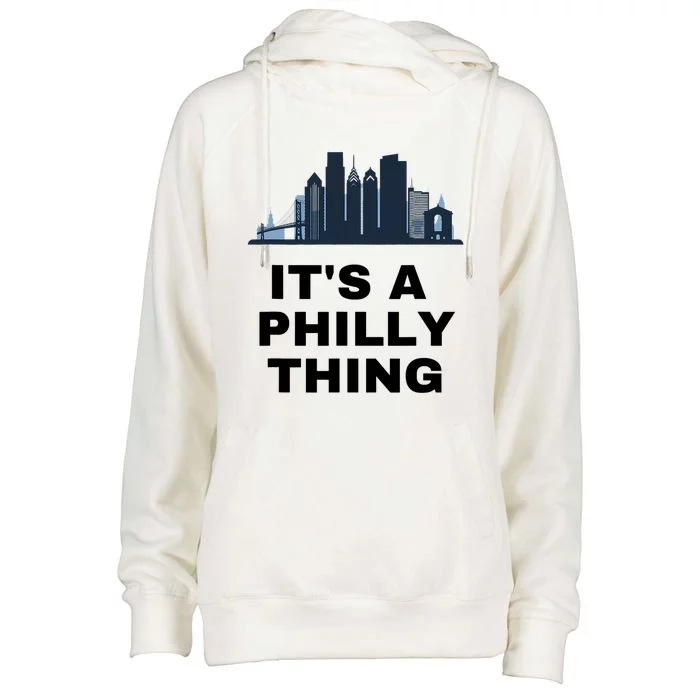 It's A Philly Thing White Womens Funnel Neck Pullover Hood