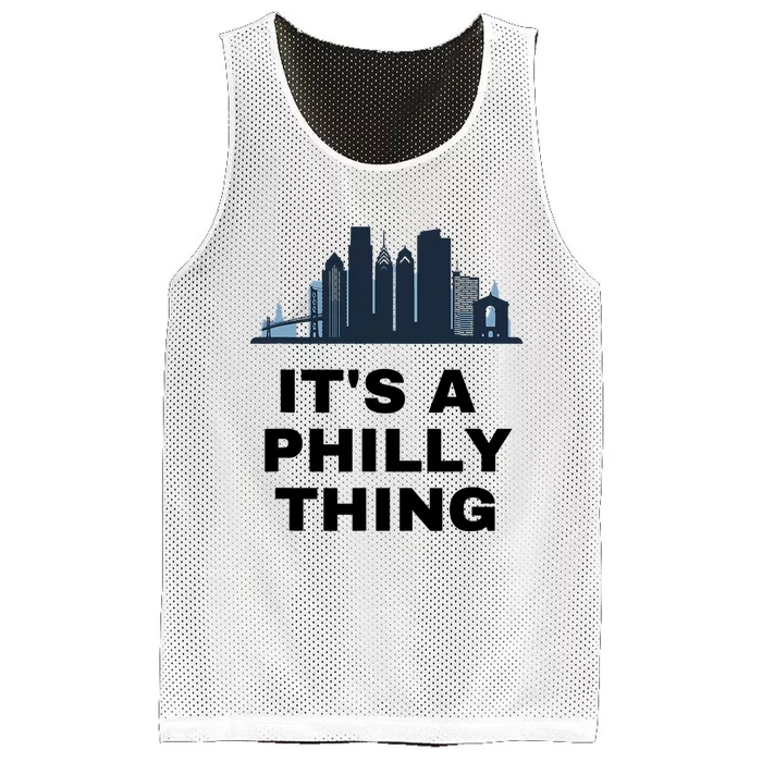 It's A Philly Thing White Mesh Reversible Basketball Jersey Tank