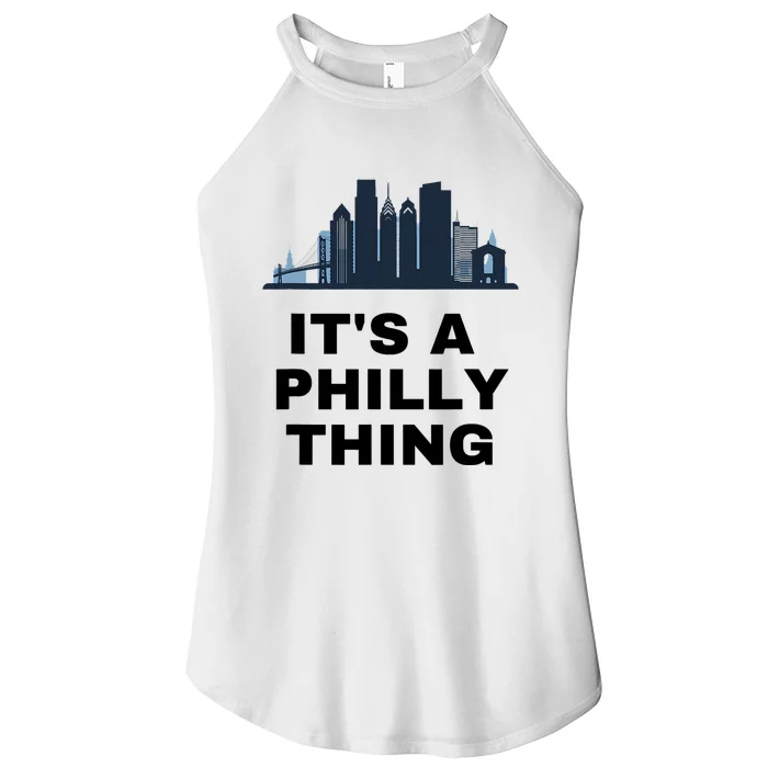 It's A Philly Thing White Women’s Perfect Tri Rocker Tank