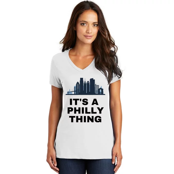 It's A Philly Thing White Women's V-Neck T-Shirt