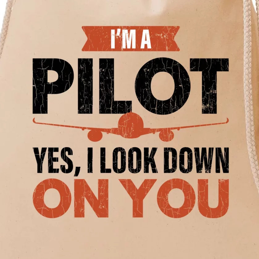 Im A Pilot Funny Dad Graphic For Father’s Day Gift Drawstring Bag