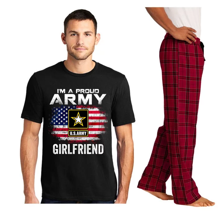 I'm A Proud Army Friend With American Flag Veteran Gift Pajama Set