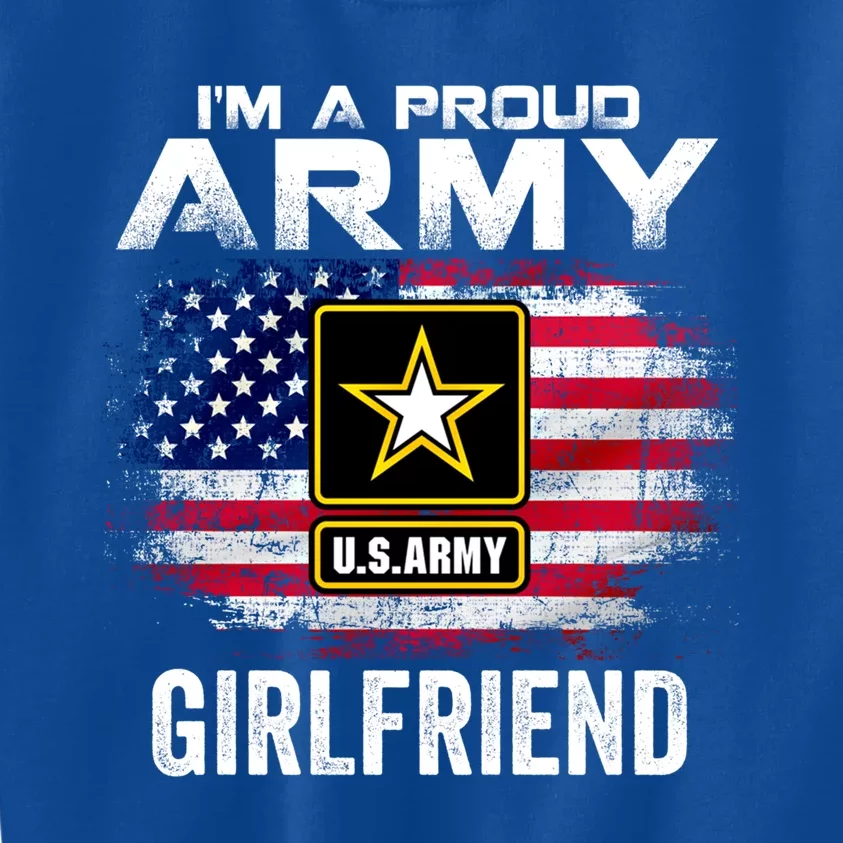 I'm A Proud Army Friend With American Flag Veteran Gift Kids Sweatshirt