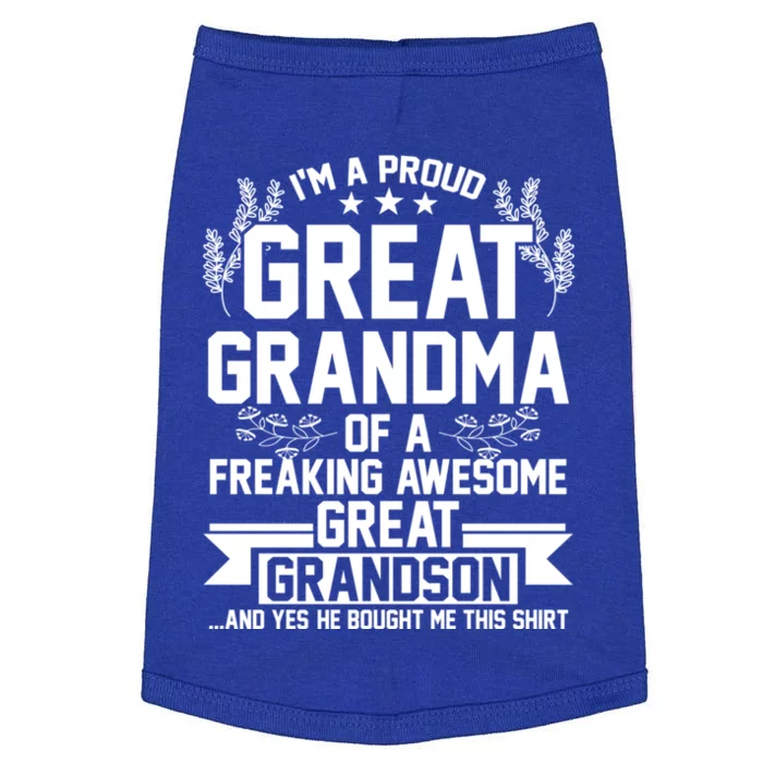 Im A Proud Grandma Of A Grandson Grandmother Great Gift Doggie Tank