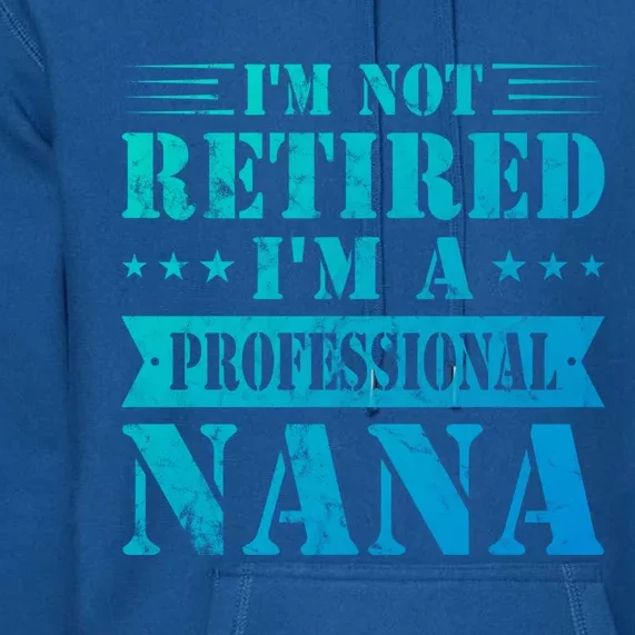 Im A Professional Nana Funny Mothers Day Retired Grandma Gift Premium Hoodie