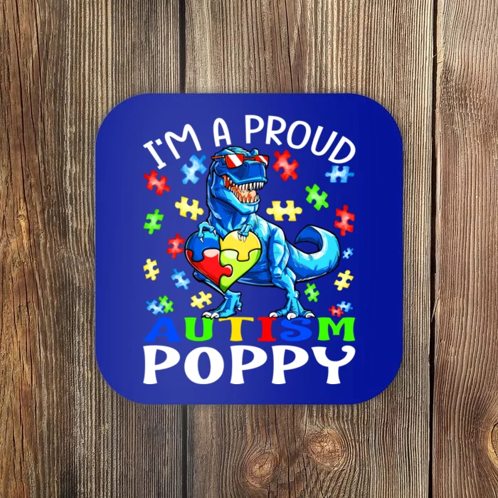 I'm A Proud Autism Poppy Dinosaur Gift Coaster