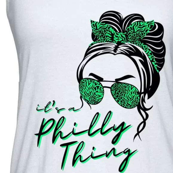 IT'S A PHILLY THING | Its A Philadelphia Thing Girl Bun Ladies Essential Flowy Tank