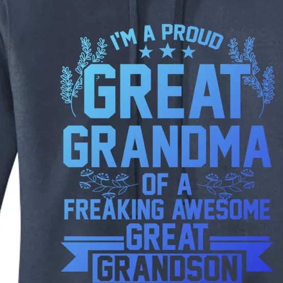 Im A Proud Grandma Of A Grandson Grandson Gift Women's Pullover Hoodie