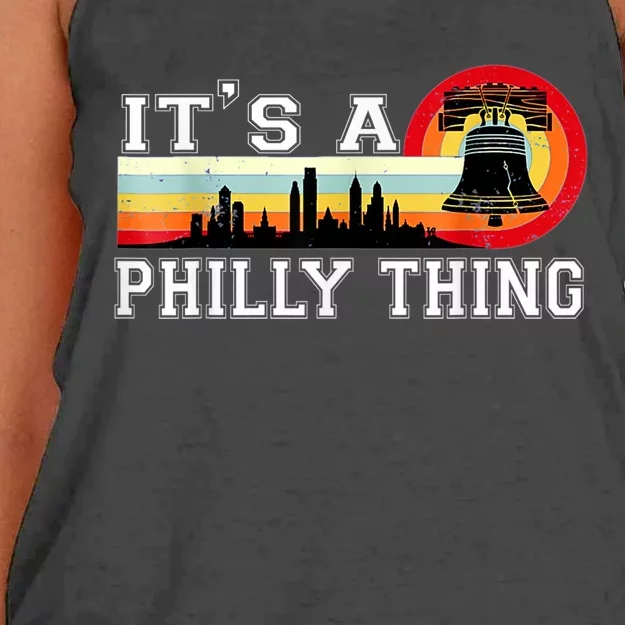 It's A Philly Thing Its A Philadelphia Thing Fan Retro It's A Philly Thing Women's Knotted Racerback Tank