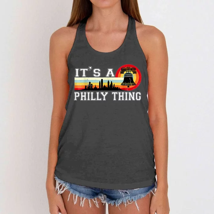 It's A Philly Thing Its A Philadelphia Thing Fan Retro It's A Philly Thing Women's Knotted Racerback Tank