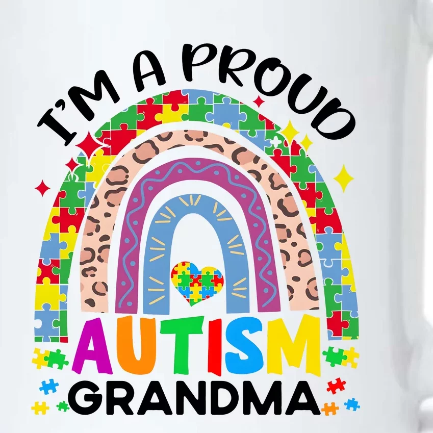 I’M A Proud Autism Awareness Month Grandma Black Color Changing Mug