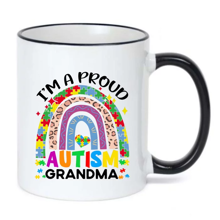 I’M A Proud Autism Awareness Month Grandma Black Color Changing Mug