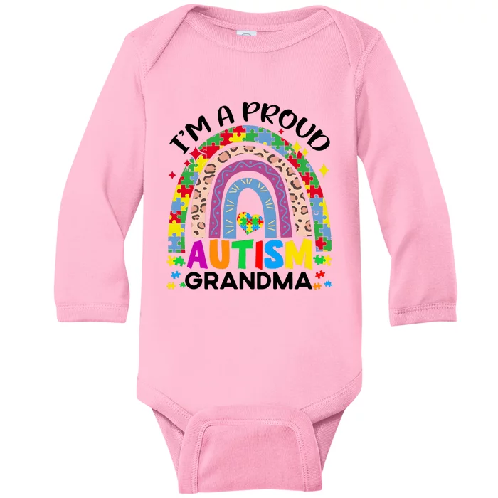 I’M A Proud Autism Awareness Month Grandma Baby Long Sleeve Bodysuit