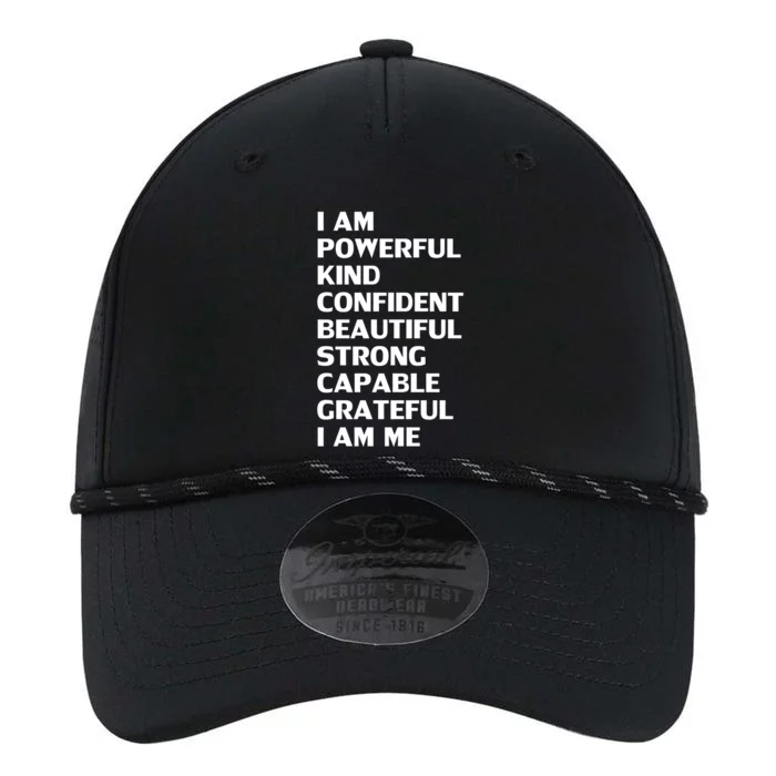 I Am Powerful Kind Confident Beautiful Strong Capable Funny Cool Gift Performance The Dyno Cap