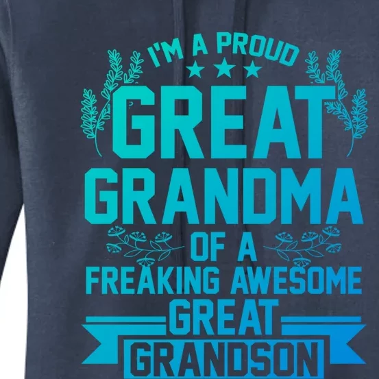 Im A Proud Grandma Of A Grandson Grandson Gift Women's Pullover Hoodie