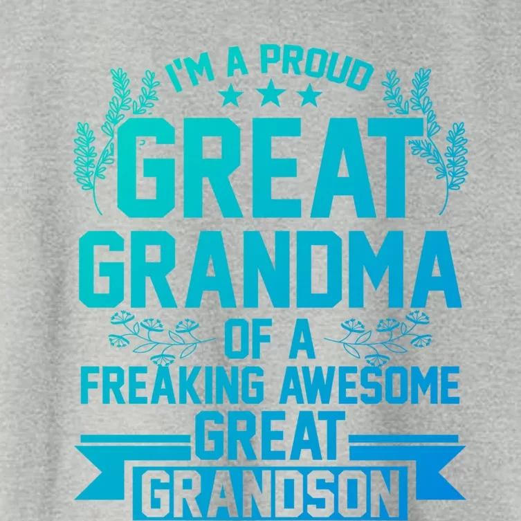 Im A Proud Grandma Of A Grandson Grandson Gift Women's Crop Top Tee