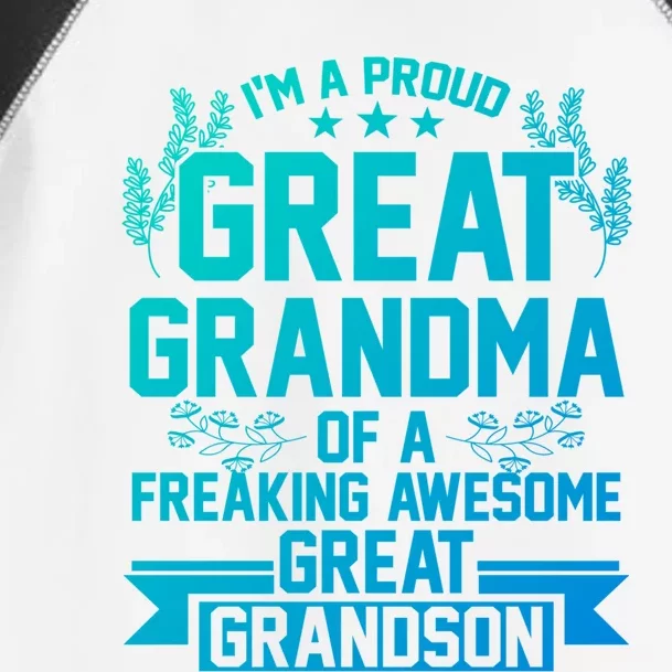 Im A Proud Grandma Of A Grandson Grandson Gift Toddler Fine Jersey T-Shirt