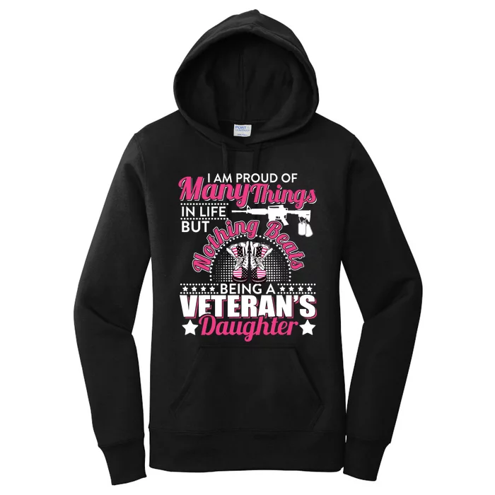 I Am Proud Of Being A Veteran's Daughter Veteran Day Women's Pullover Hoodie