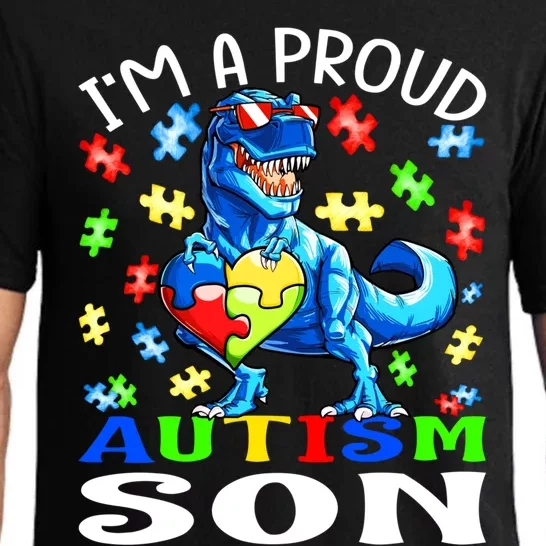 I'm A Proud Autism Son Dinosaur Gift Pajama Set